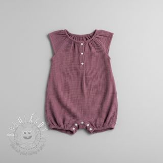 Dvojitá gázovina/mušelín purple ORGANIC