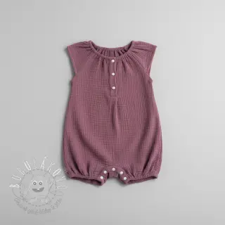 Dvojitá gázovina/mušelín purple ORGANIC