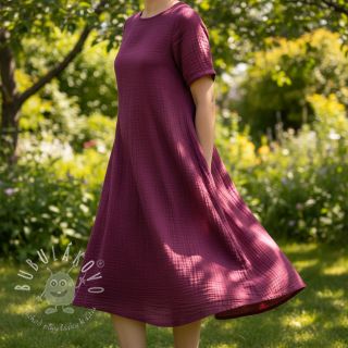 Dvojitá gázovina/mušelín berry ORGANIC