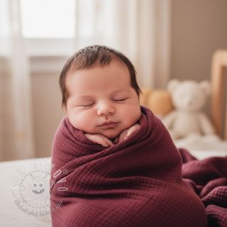 Dvojitá gázovina/mušelín berry ORGANIC