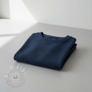 Dvojitá gázovina/mušelín navy