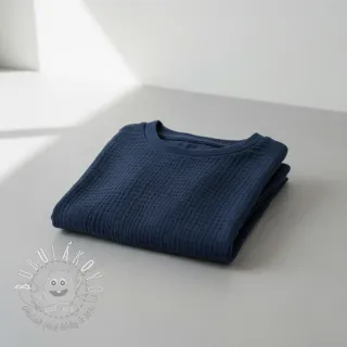 Dvojitá gázovina/mušelín navy
