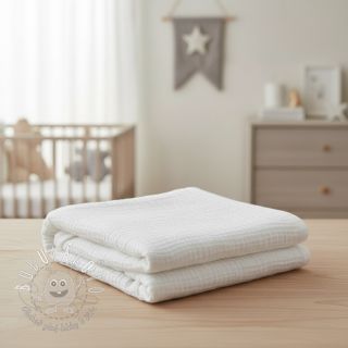 Dvojitá gázovina/mušelín white