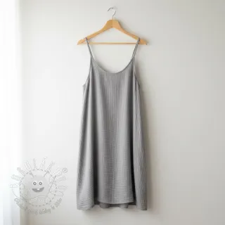 Dvojitá gázovina/mušelín grey