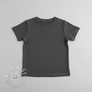 Dvojitá gázovina/mušelín dark grey