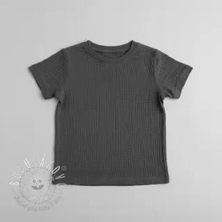 Dvojitá gázovina/mušelín dark grey