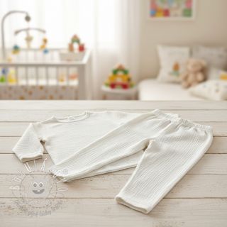 Dvojitá gázovina/mušelín ecru