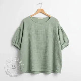 Dvojitá gázovina/mušelín dark mint