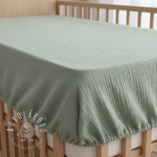 Dvojitá gázovina/mušelín dark mint