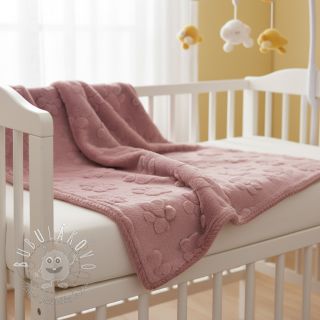 Fleece Paw prints powder pink