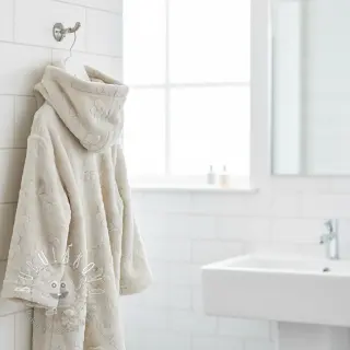 Fleece Paw prints ecru