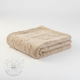 Fleece Paw prints beige