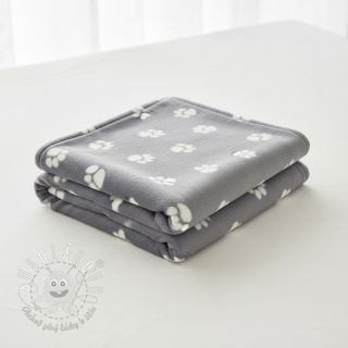 Wellness Fleece Dog paw light grey