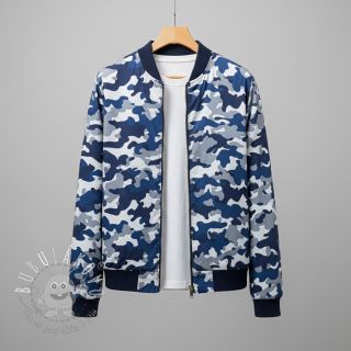 JEANS DENIM STRETCH Camouflage blue