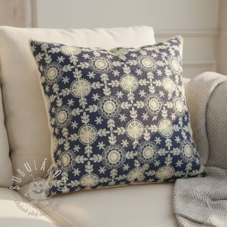 Bavlnená látka JEANS EMBROIDERY Niva design B