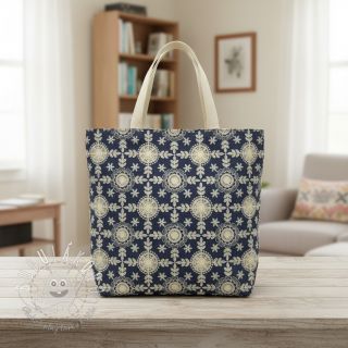 Bavlnená látka JEANS EMBROIDERY Niva design B