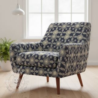 Bavlnená látka JEANS EMBROIDERY Niva design B