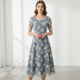 Bavlnená látka JEANS EMBROIDERY Flora design D