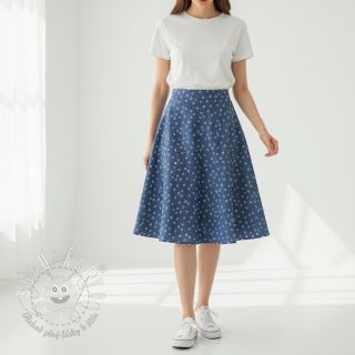 Bavlnená látka JEANS Hearts