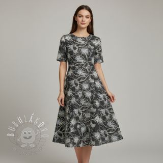 Bavlnená látka JEANS EMBROIDERY Lisa design C