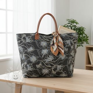 Bavlnená látka JEANS EMBROIDERY Lisa design C