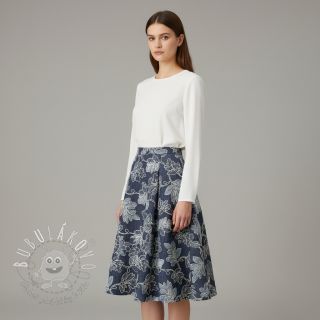 Bavlnená látka JEANS EMBROIDERY Lisa design B