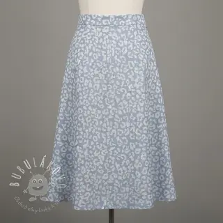 JEANS JACQUARD Animal skin light blue