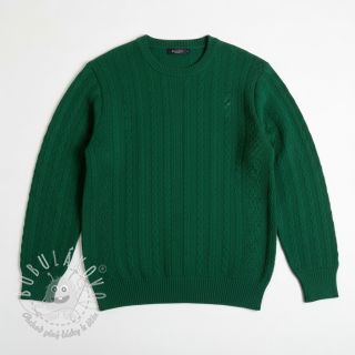 Pletenina jacquard Cable forest green