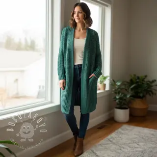 Svetrovina BIG KNIT ocean green