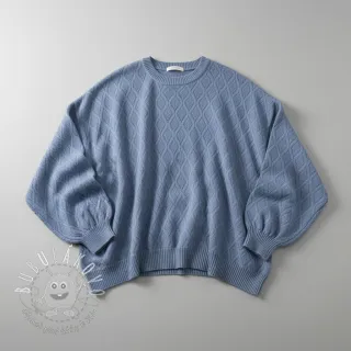 Pletenina jacquard Diamond baby blue