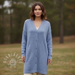 Pletenina jacquard Diamond baby blue