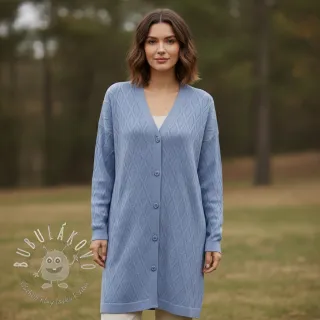 Pletenina jacquard Diamond baby blue