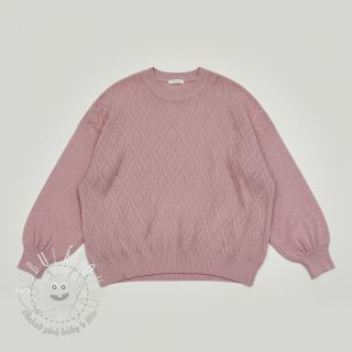 Pletenina jacquard Diamond light pink