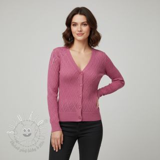 Pletenina jacquard Diamond pink