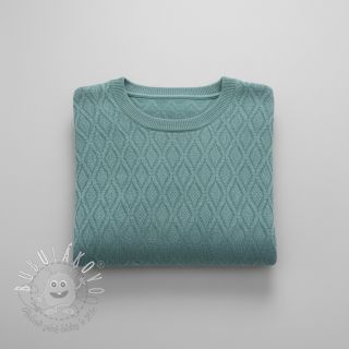 Pletenina jacquard Diamond ocean blue