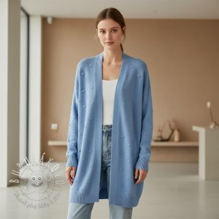 Svetrovina BIG KNIT DOT blue