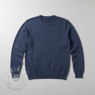 Svetrovina BIG KNIT DOT navy