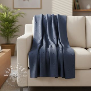 Svetrovina BIG KNIT DOT navy