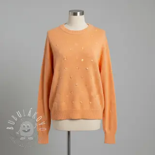 Svetrovina BIG KNIT DOT peach