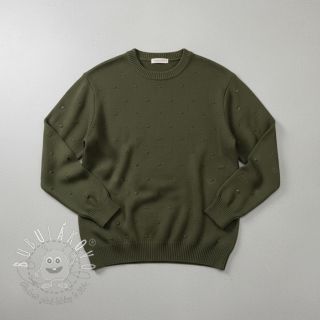 Svetrovina BIG KNIT DOT camo green