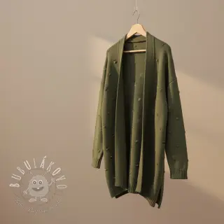 Svetrovina BIG KNIT DOT camo green