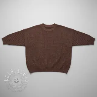 Svetrovina BIG KNIT dark brown