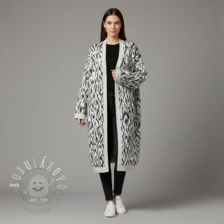 Pletenina jacquard Comfy Blurry Ikat grey