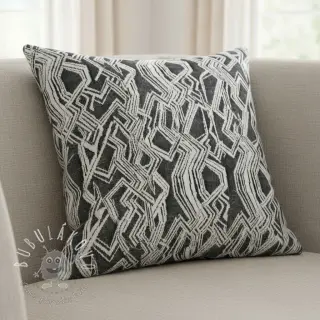 Pletenina jacquard Comfy Broken checks black