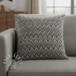 Pletenina jacquard Comfilia Zigzag wavy brown