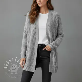 Svetrovina BIG KNIT light grey