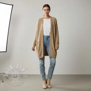Svetrovina Paris bouclé beige