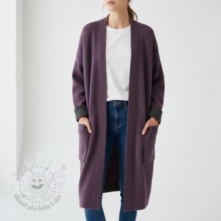 Kabátovina DOUBLE FACE WITH JERSEY violet