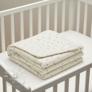 Kabátovina TEDDY Tossed hearts silver