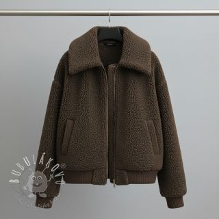 Kabátovina TEDDY dark brown